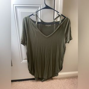 Army green shirt
